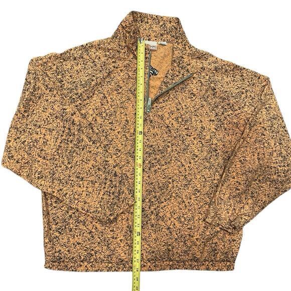 REEBOK Sport 90s VINTAGE 1/4 ZIP Mens L JACKET WINDBREAKER Pullover NYLON Orange - Picture 6 of 6